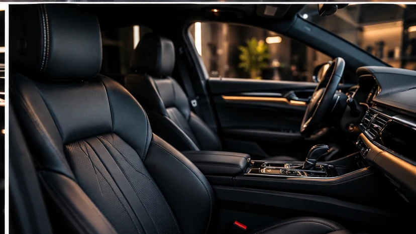 Verzorgd interieur met luxe lederen bekleding